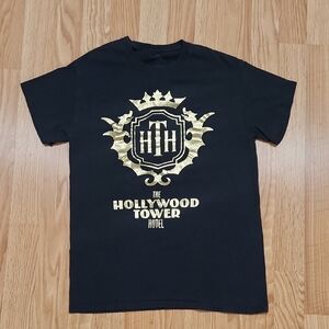 Disney Hollywood Tower Hotel Black T-Shirt Size Small